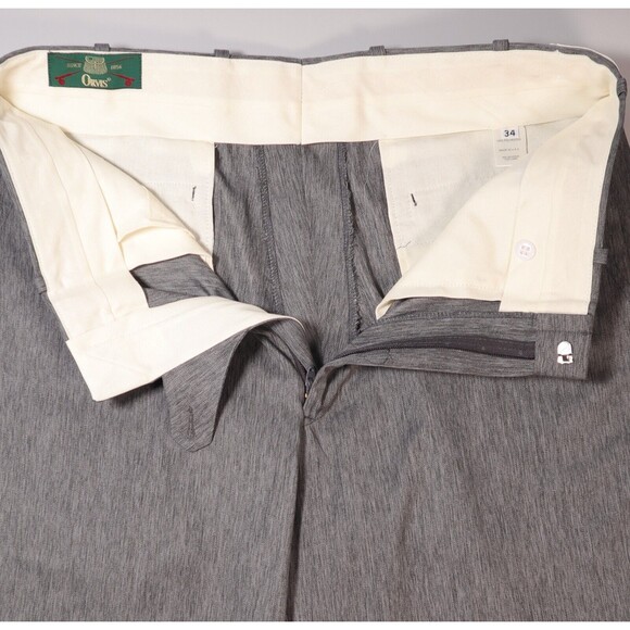 Vintage Orvis Mens 34x30 Micro Fiber Explorer Pants Gray Trousers Made In USA - Picture 4 of 9
